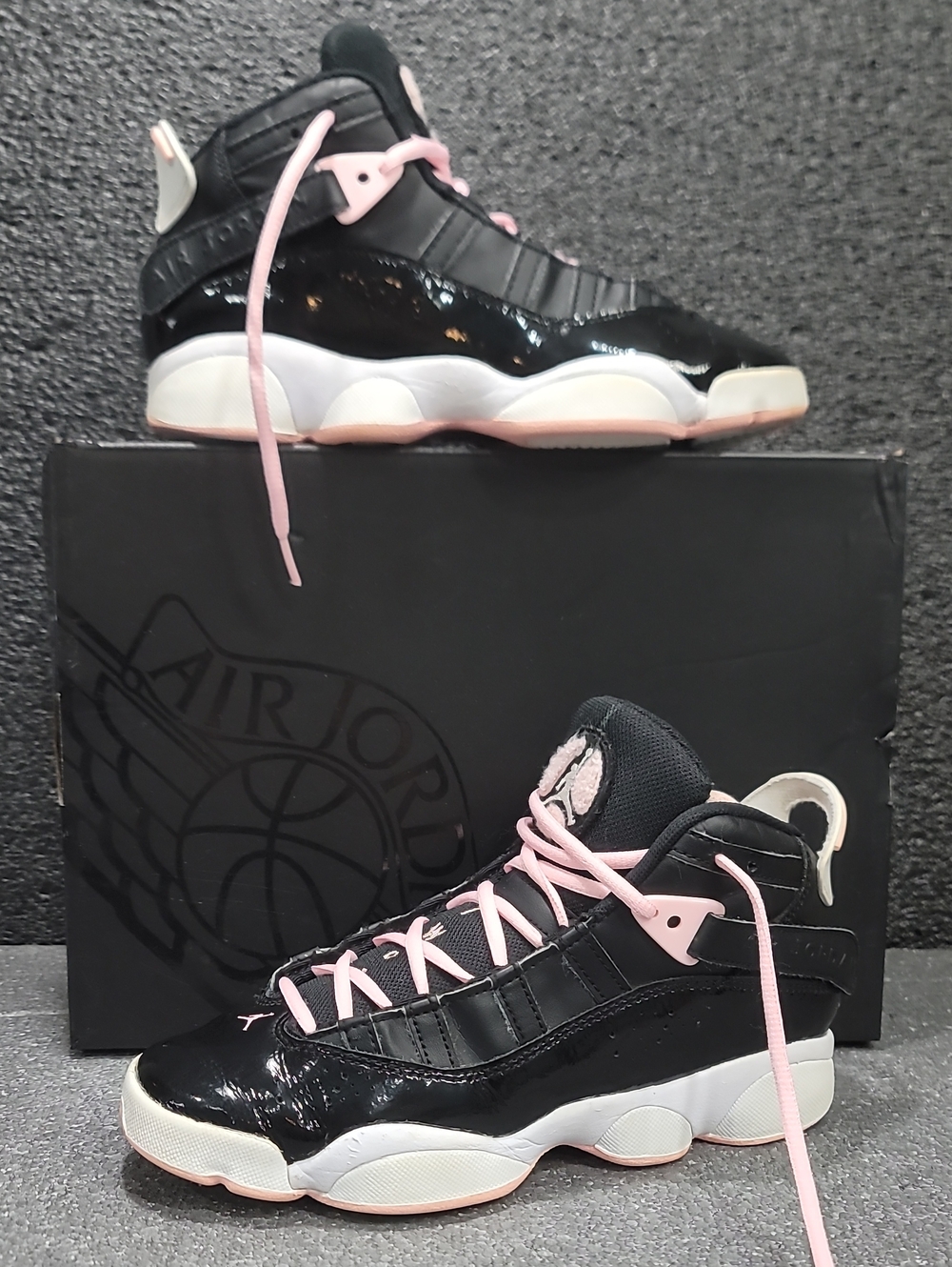 Nike Air Jordan 6 Rings🔥 "Black/Arctic Punch" 🔥Wmns 6.5 Fast Shipping